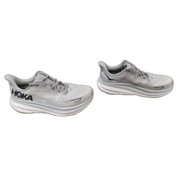 Hoka One One Clifton 9 Gray Running Shoes Men's Size 9.5D - Picture 2 of 4